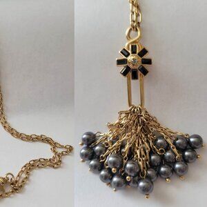 Henri Bendel Deco Pearl Tassel Pendant